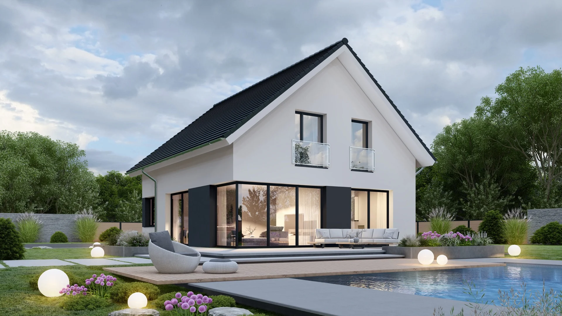 Danwood Point 153 S – 1,5-geschossiges Fertighaus mit modernem Design